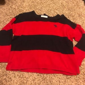 Red and black striped Abercrombie & Fitch sweater